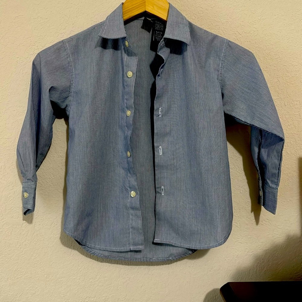 Nautica Boys Striped Button Down Dress Shirt